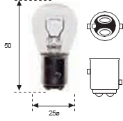 Lámpara Stop 12v 21/5w Bay15d P25