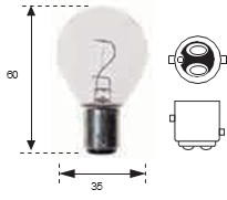 Lámpara Navegación 12v10w BAY15d