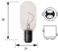 Lámpara Navegación 12v10w BAY15d Tub