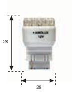 LED T-Américan 12V. 19 pcs.