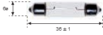 Plafonier 12v 3w SV6 6x36