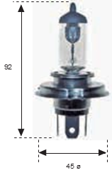 Lámpara  H19 12v 60/55w P43T-3