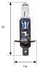 Lámpara H-1 12v 55w EVOLUTION +150% DE LUZ