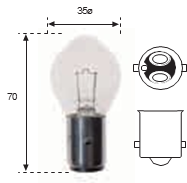 Tipo Bosch 80v 25w BA20d