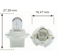 Lámpara Wedge T10 Soldad 12v 2CP