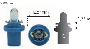 Lámpara Casq.Plast.12v 1,2w B8,5d