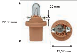 Lámpara Casq.Plast.24v 1,2w B8,5d