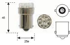Stop 24v 12 pcs. LED