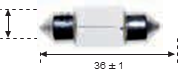 Lámpara Plafonier 12v 5w 10x36