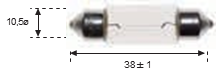 Lámpara Plafonier 12v 5w 10x38