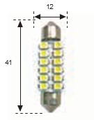 Lámpara LED 1LED Plafonier 41mm 12v 150mA 3 Leds