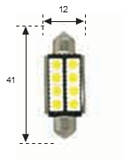 Lámpara LED 1LED Plafonier 41mm 12v 170mA 8 Leds