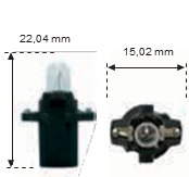 Wedge 12v 1.2w B8.3d Negro