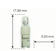 Wedge 24v 1.2w KW2x4.6d Blanco