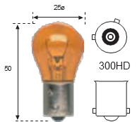 Stop 24v 21w BAU15s Ámbar HD