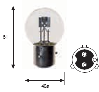 Lámpara Marchal 6v 35/35w Ba21d