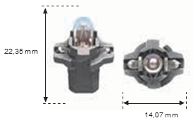 Lámpara Casq.Plast.24v 1,2w B8,7d