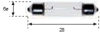 Plafonier 12v 3w SV6 6x28
